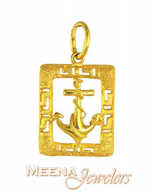22 Kt Gold Anchor Pendant ( Fancy Pendants )