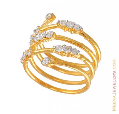Signity Ring With spiral Style ( Ladies Signity Rings )