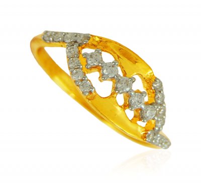 22 KT Gold Ring For Ladies ( Ladies Signity Rings )