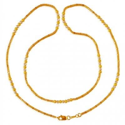 22Kt Gold 2 Tone Chain ( 22Kt Gold Fancy Chains )