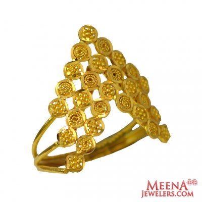 22Kt Gold Fancy Ring ( Ladies Gold Ring )