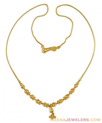 Indian Fancy Necklace (22K Gold) - ChFc9839 - 22Kt Gold Fancy Chain ...