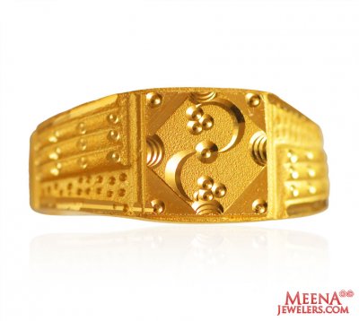 22k Fancy Mens Ring ( Mens Gold Ring )