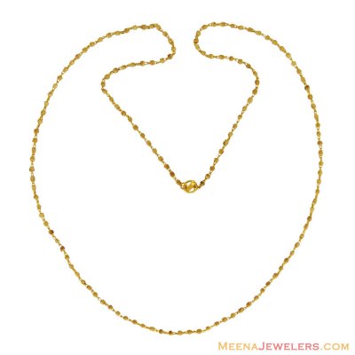 22k Gold White Tulsi Mala ( 22Kt Long Chains (Ladies) )