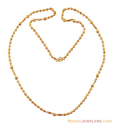 Beaded 22k Balls Chain (24 Inches) ( 22Kt Long Chains (Ladies) )