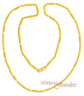 Gold Fancy Chain (24 Inch) ( Men`s Gold Chains )