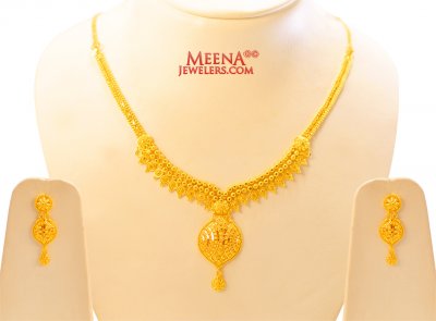 22Kt Gold Necklace Set ( 22 Kt Gold Sets )