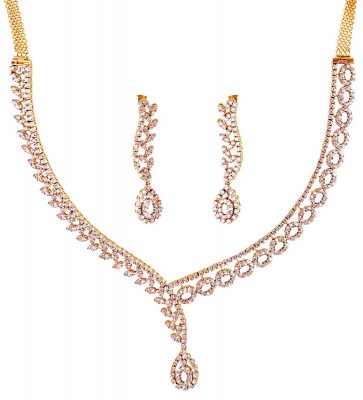 Exclusive Diamond 18K Necklace Set ( Diamond Necklace Sets )