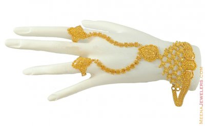 22Kt Gold Bridal Panja Bracelet  ( Ladies Bracelets )