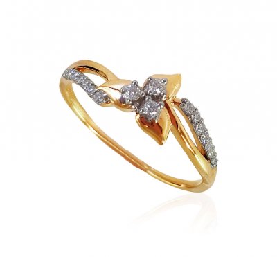 18K Gold Diamond Ring for Ladies ( Diamond Rings )