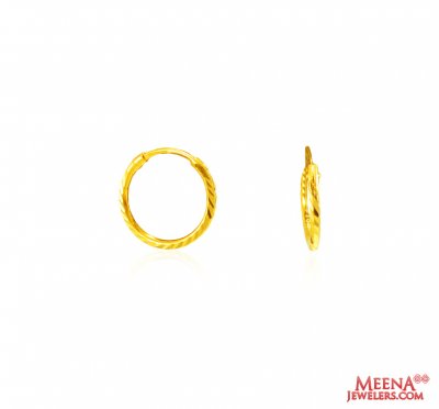 22Kt Gold Hoop Earrings (small) ( Hoop Earrings )