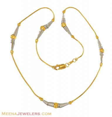 Gold Two Tone Fancy Chain ( 22Kt Gold Fancy Chains )