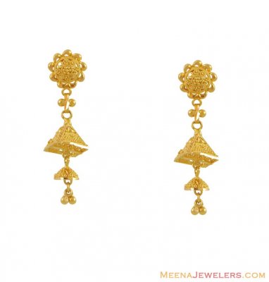 22K Fancy Earrings (Jhumki) ( 22Kt Gold Fancy Earrings )