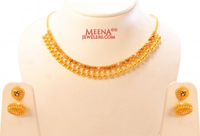 22Kt Gold Necklace Set ( 22 Kt Gold Sets )