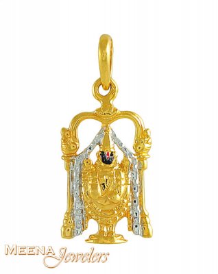 22kt Gold Lord Venkateshwara pendant ( Ganesh, Laxmi and other God Pendants )