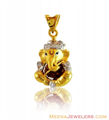 Designer Ganesh Pendant (22K Gold) ( Ganesh, Laxmi and other God Pendants )