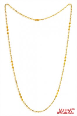 22kt Gold Fancy Beads chain ( 22Kt Long Chains (Ladies) )