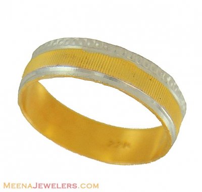 22K Gold Ring (Two Tone) ( Wedding Bands )