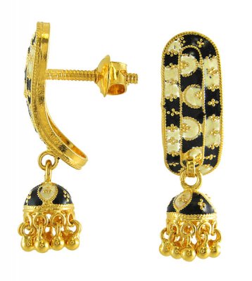 22Kt Gold Designer Earrings ( 22Kt Gold Fancy Earrings )