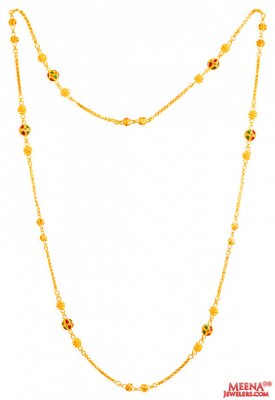 22Kt Gold Meenakari Gold Long Chain ( 22Kt Long Chains (Ladies) )