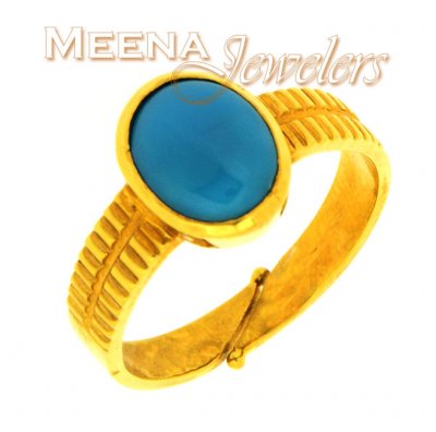 22kt Gold Torquoise Birthstone Ring ( Astrological BirthStone Rings )