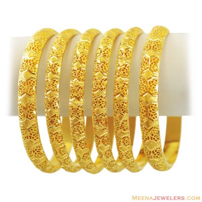 Custom Order 22k gold bangles set ( Set of Bangles )