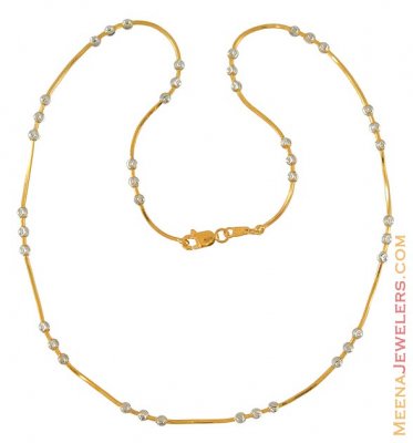 22K Two Tone Chain ( 22Kt Gold Fancy Chains )