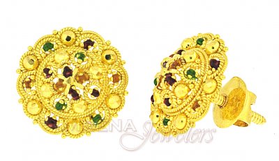 Gold Tops with enamel work ( 22 Kt Gold Tops )