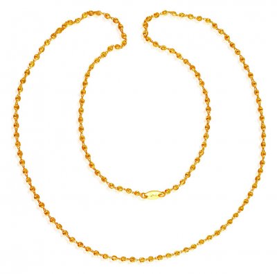 22K Gold Balls Chain (23 Inches) ( 22Kt Long Chains (Ladies) )