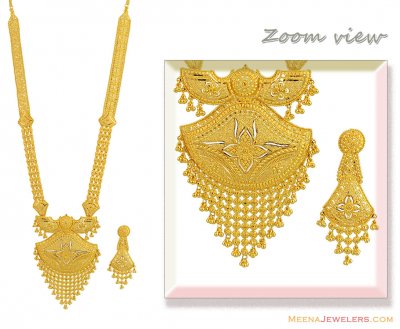 22K Yellow Gold Bridal Patta Set ( Bridal Necklace Sets )