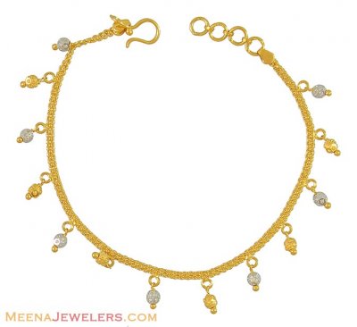 22Kt Gold two tone bracelet ( Ladies Bracelets )