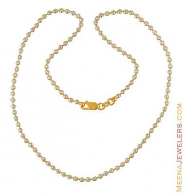 22k Two Tone Gold Chain ( 22Kt Gold Fancy Chains )
