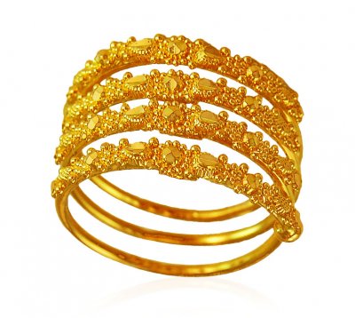 22K Gold Spiral Ring ( Ladies Gold Ring )