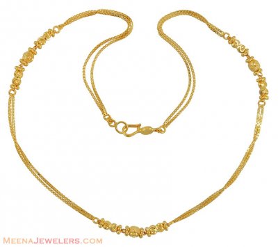 22K Gold layered Chain ( 22Kt Gold Fancy Chains )