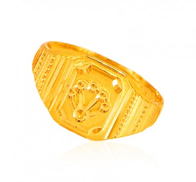 22kt Gold Mens Ring - RiMs23983 - 22kt Gold Men's Ring. Ring is ...