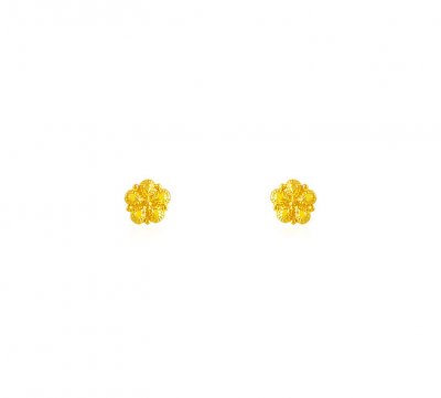 22K Gold Tops Earrings ( 22 Kt Gold Tops )
