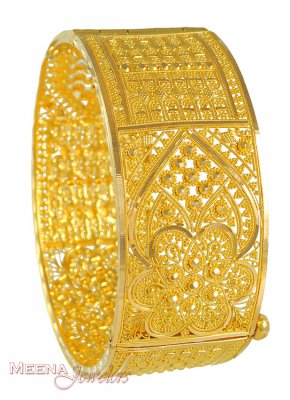 22kt Gold Wide Bangle (Kada) ( Kadas )
