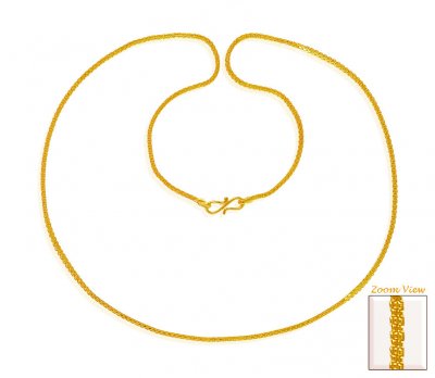 22Kt Gold Chain (22 In) ( Plain Gold Chains )