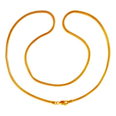 22KT Gold Snake Style Chain  ( Plain Gold Chains )