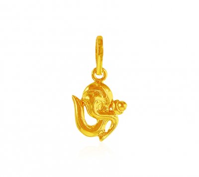 22Kt Gold OM Ganesha Pendant ( Ganesh, Laxmi and other God Pendants )