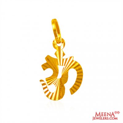 22Kt Gold Fancy OM Pendant ( Om Pendants )