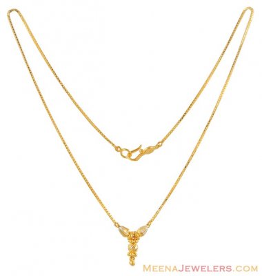 Gold Two Tone Chain ( 22Kt Gold Fancy Chains )