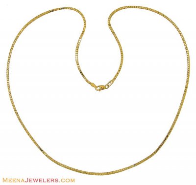 22k Yellow Gold Chain(20 inches)  ( Plain Gold Chains )