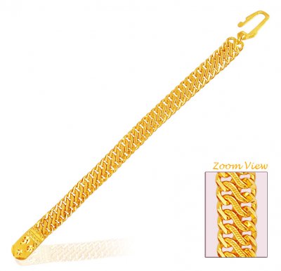 22K Fancy Gold Bracelet for Men ( Men`s Bracelets )