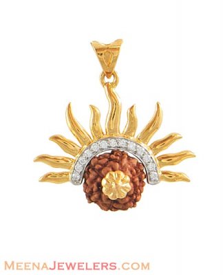 Gold Surya Pendant ( Ganesh, Laxmi and other God Pendants )