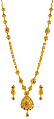 Exclusive 22K Long Necklace Set ( Gold Designer Sets )