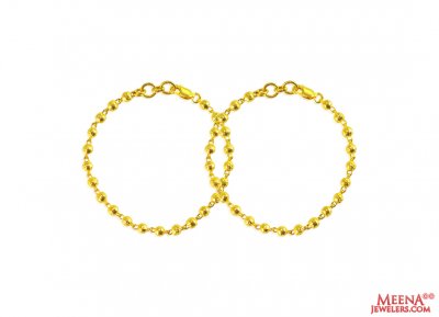 22 Karat Gold Maniya (2PC) ( 22Kt Baby Bracelets )