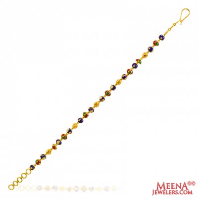 22Kt Gold Fancy Meenakari Bracelet ( Ladies Bracelets )