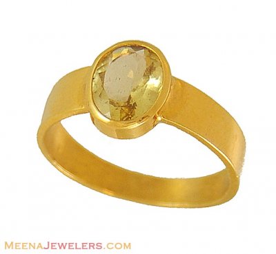 Citrin Birthstone Ring (22kt Gold) ( Astrological BirthStone Rings )