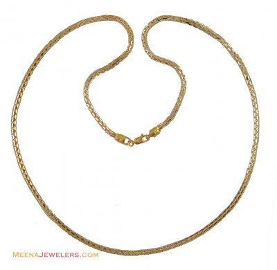 22K Mens Solid 2 Tone Chain  ( Men`s Gold Chains )